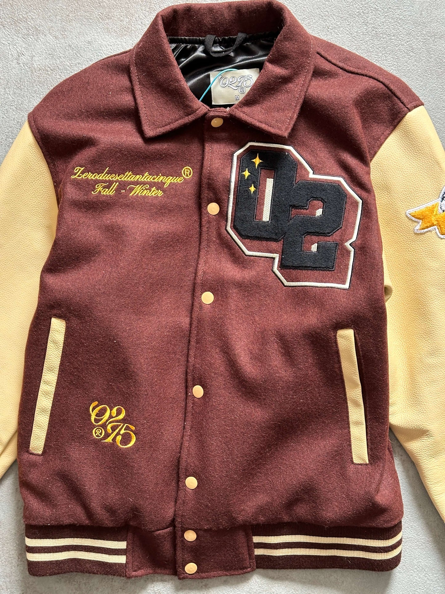 02SETTANTACINQUE VARSITY JACKET - MEDIUM