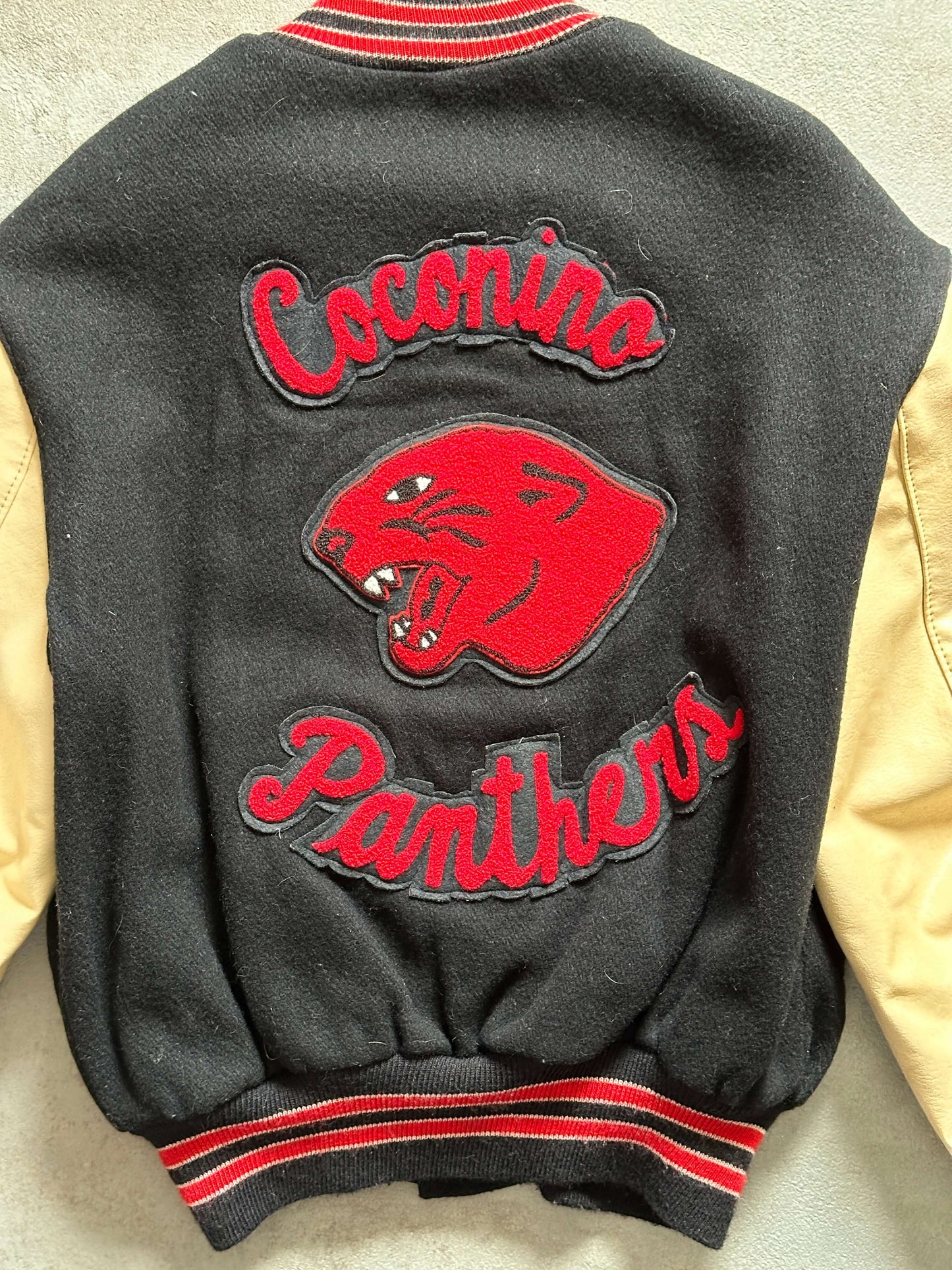 VINTAGE COCONINO PANTHERS VARSITY JACKET - MEDIUM