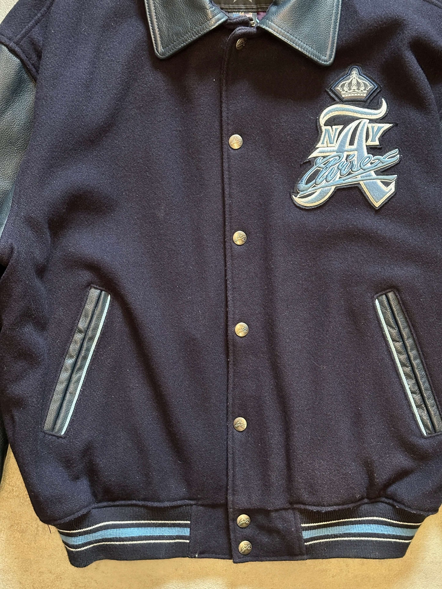 VINTAGE AVIREX NYC VARSITY JACKET - XLARGE