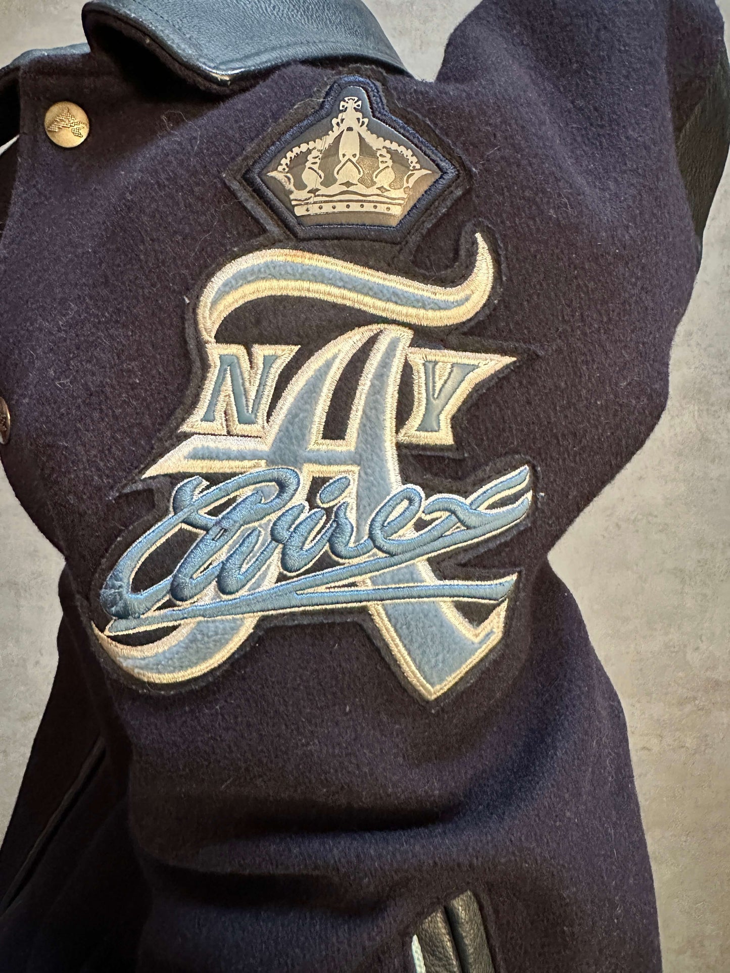 VINTAGE AVIREX NYC VARSITY JACKET - XLARGE