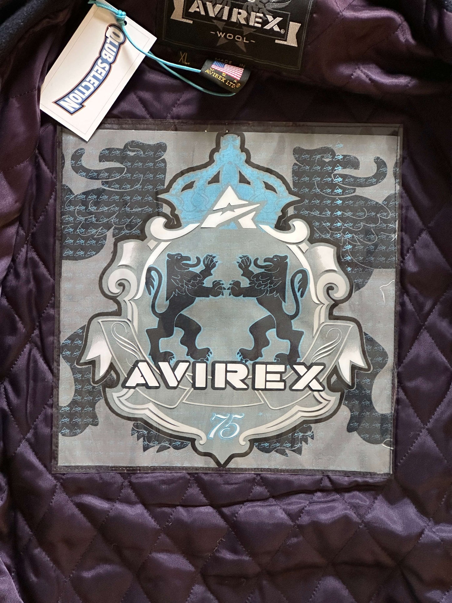 VINTAGE AVIREX NYC VARSITY JACKET - XLARGE