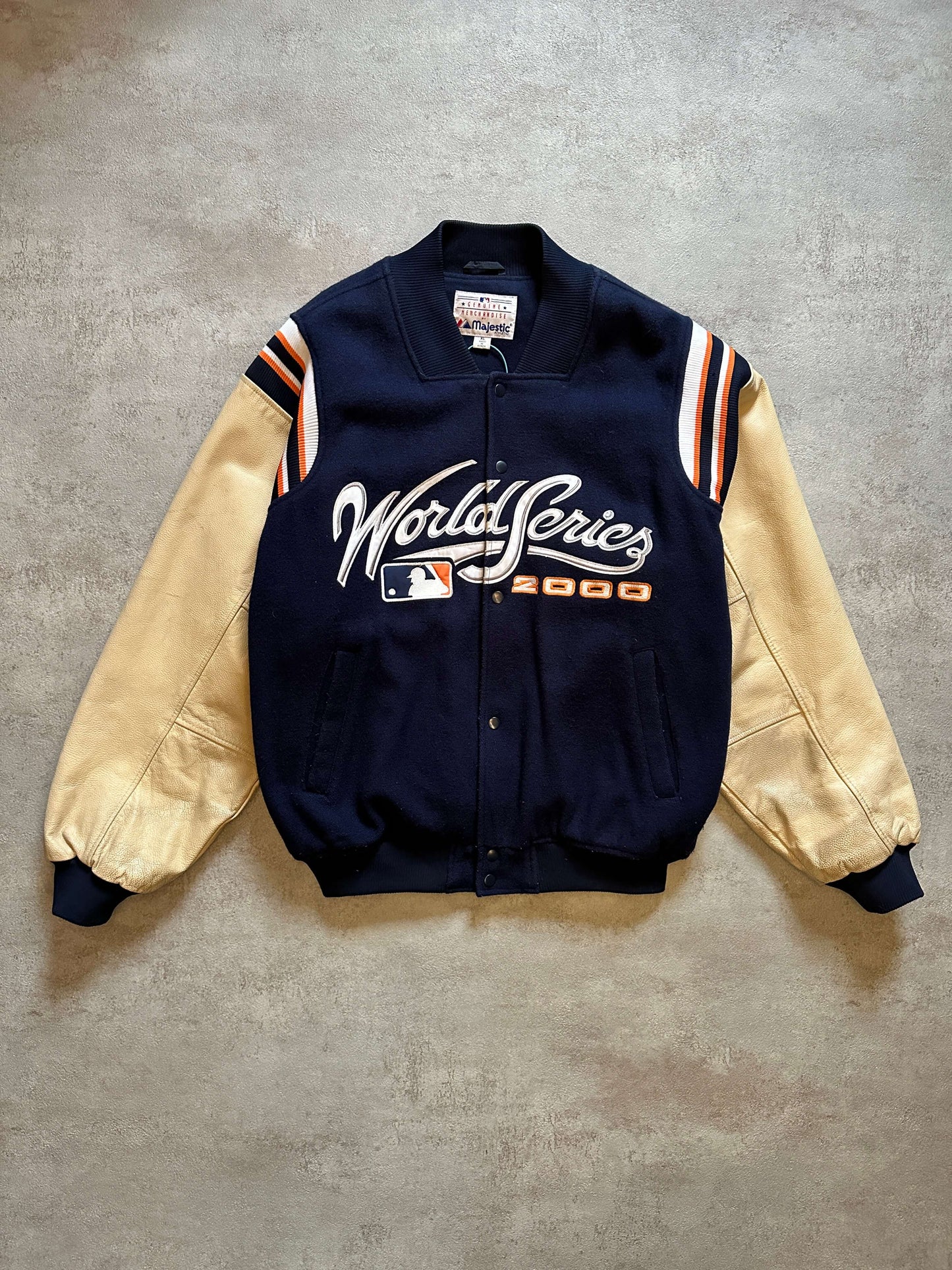 VINTAGE WORLD SERIES 2000 VARSITY JACKET - XXLARGE