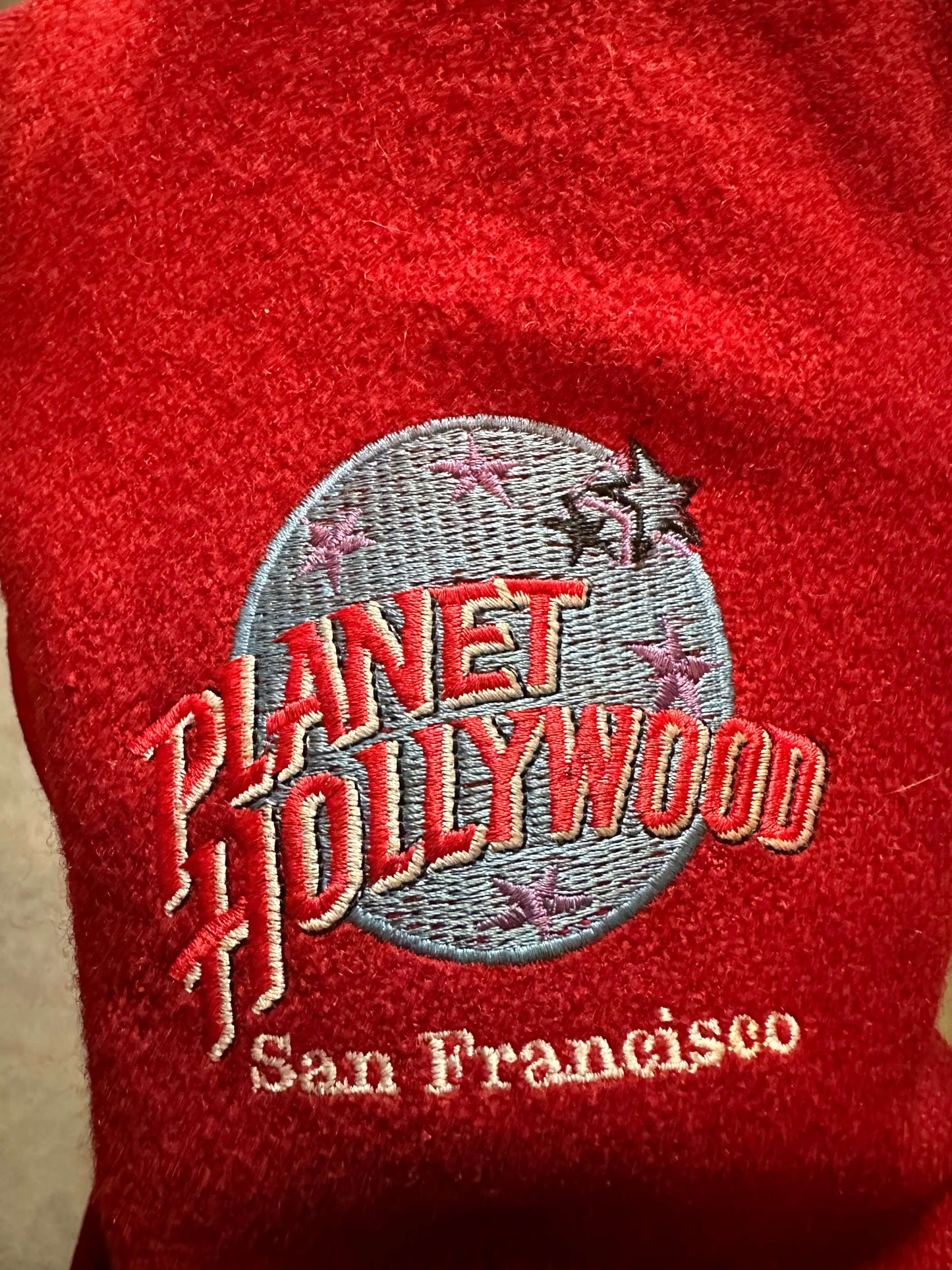 VINTAGE PLANET HOLLYWOOD VARSITY JACKET - LARGE
