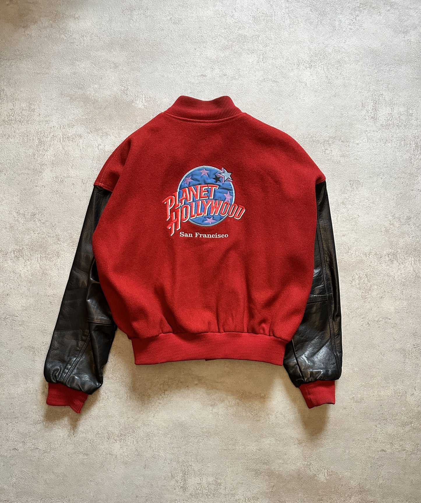 VINTAGE PLANET HOLLYWOOD VARSITY JACKET - LARGE