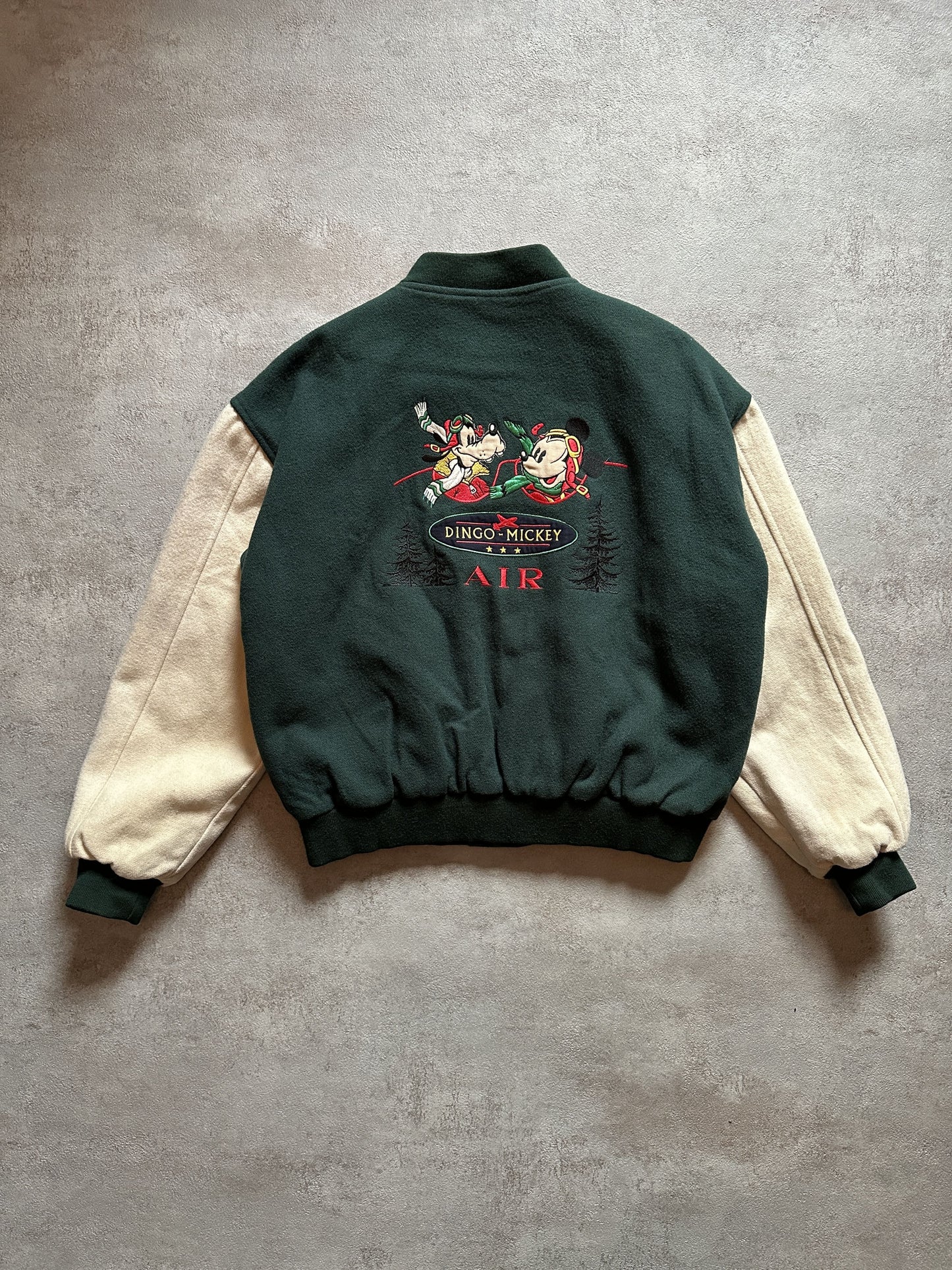 VINTAGE DISNEY GOOFY MICKEY VARSITY JACKET - XLARGE