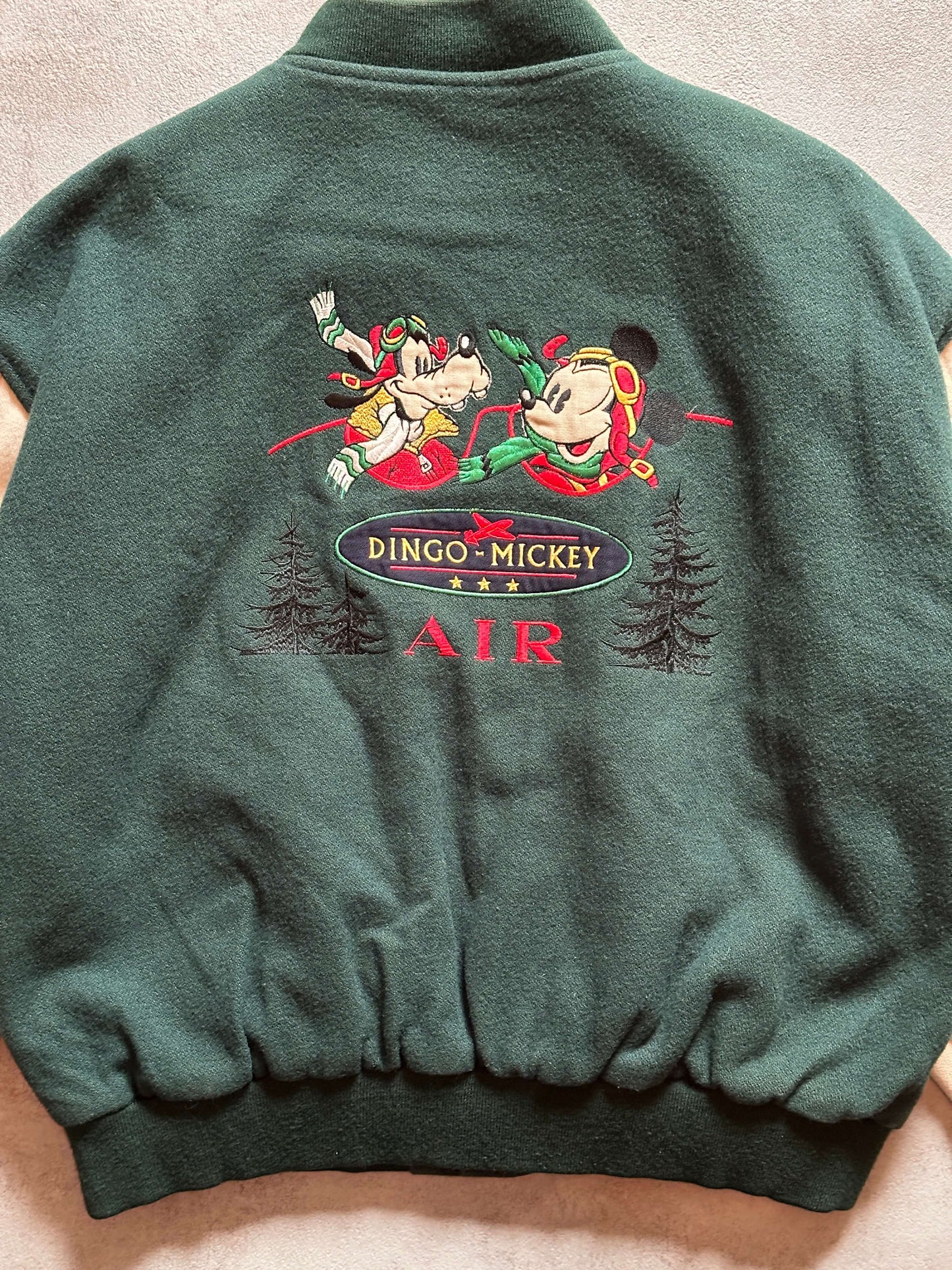 VINTAGE DISNEY GOOFY MICKEY VARSITY JACKET - XLARGE