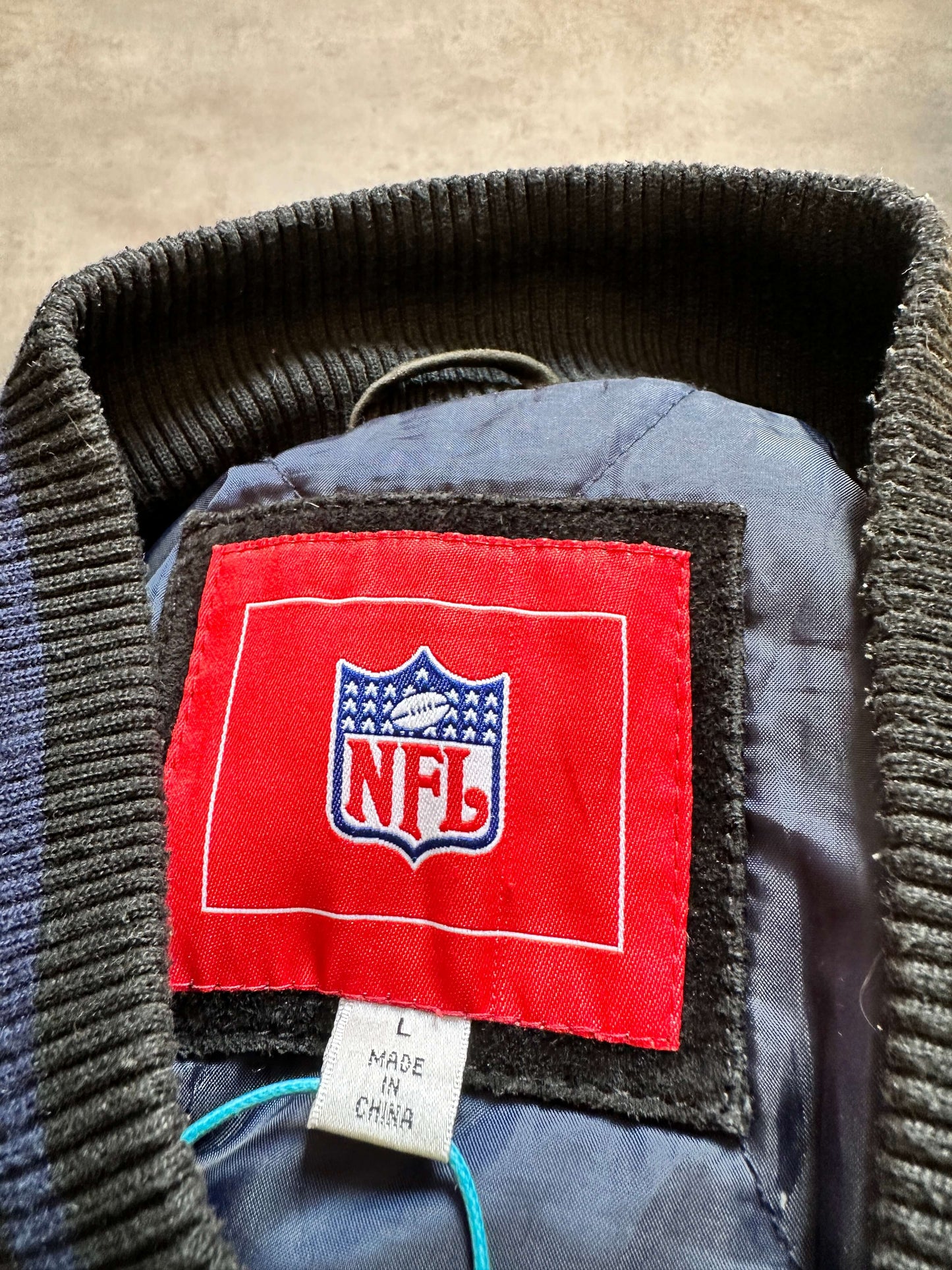 VINTAGE HOUSTON TEXANS SUEDE JACKET - LARGE