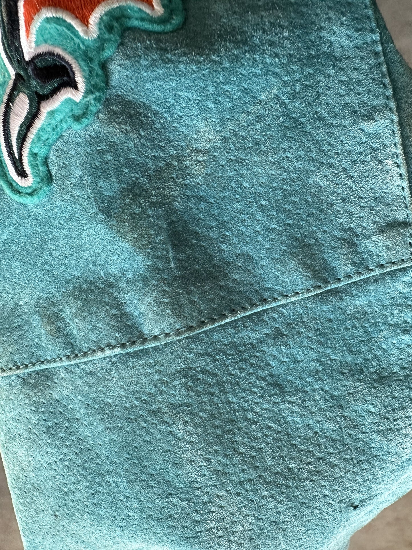 VINTAGE MIAMI DOLPHINS SUEDE JACKET - XLARGE