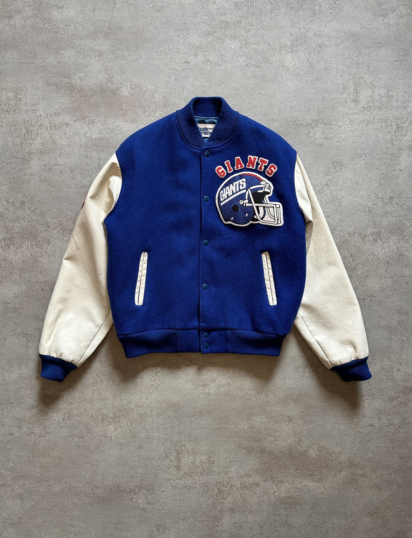 VINTAGE NEW YORK GIANTS VARSITY JACKET - LARGE