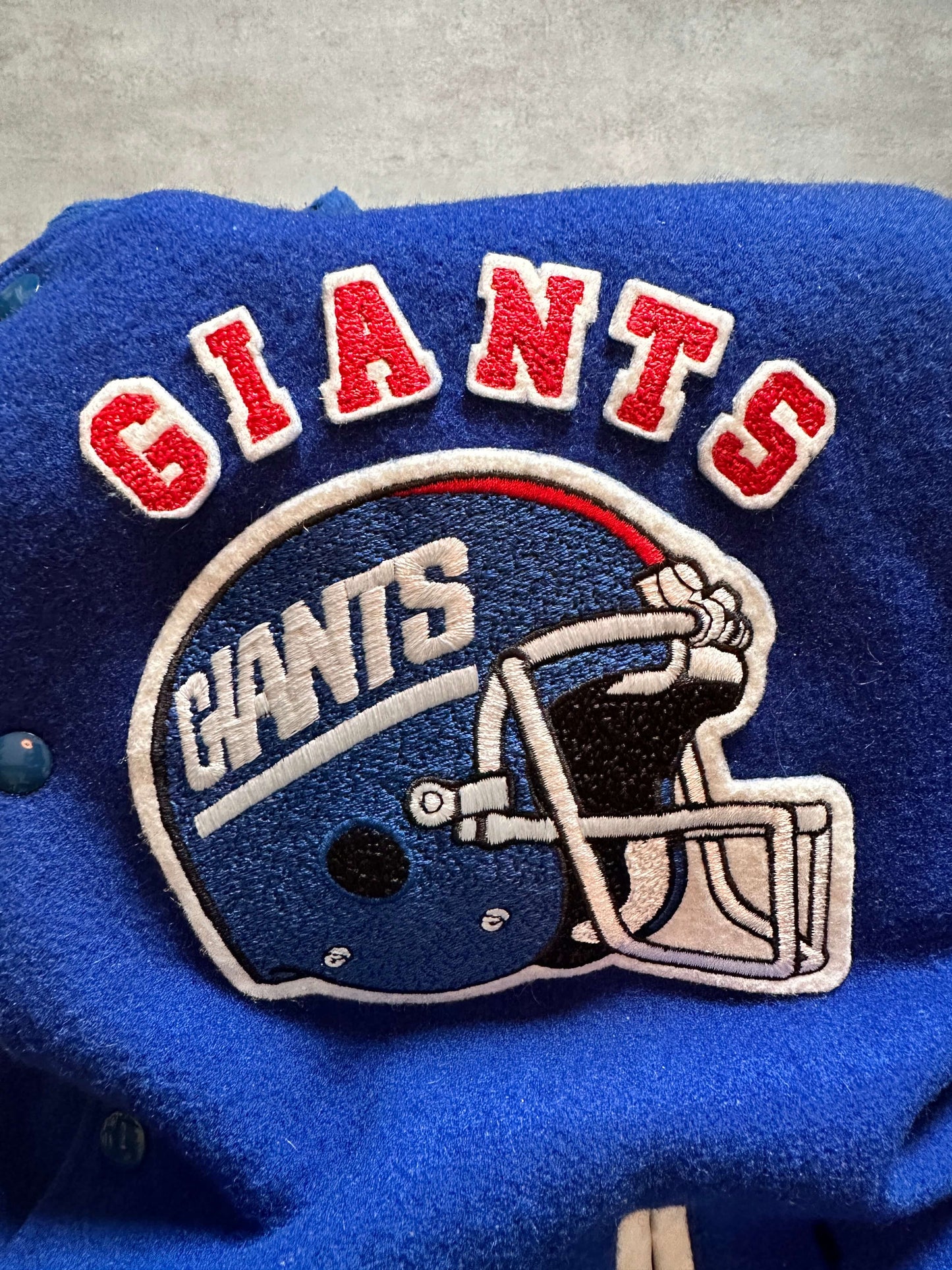 VINTAGE NEW YORK GIANTS VARSITY JACKET - LARGE