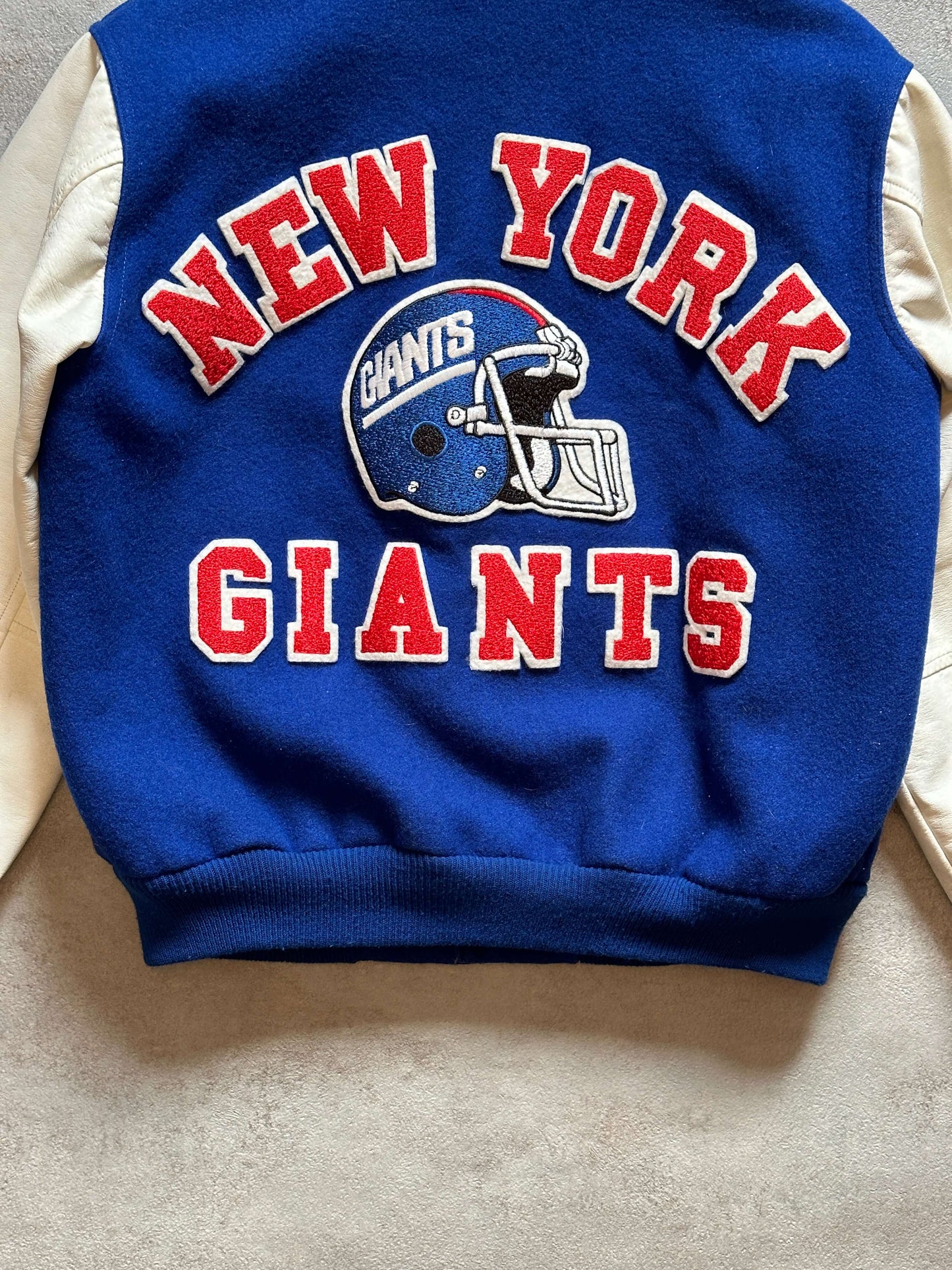 VINTAGE NEW YORK GIANTS VARSITY JACKET - LARGE