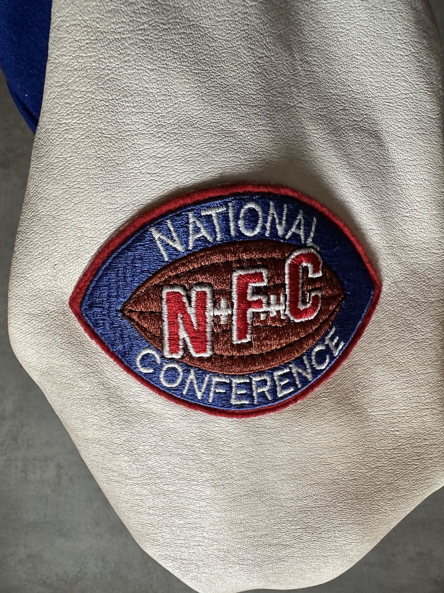 VINTAGE NEW YORK GIANTS VARSITY JACKET - LARGE