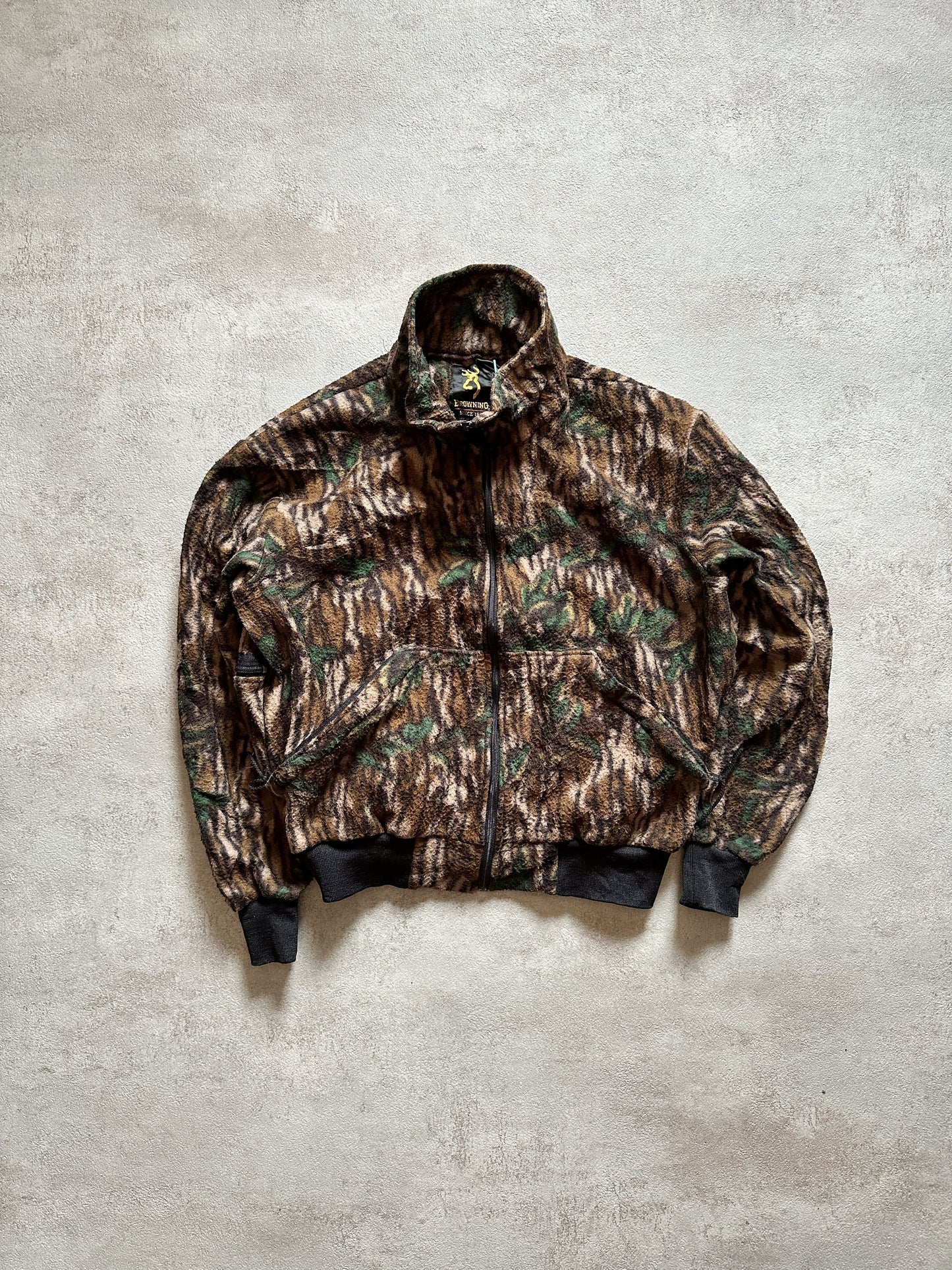 VINTAGE REALTREE CAMO FLEECE JACKET - SMALL