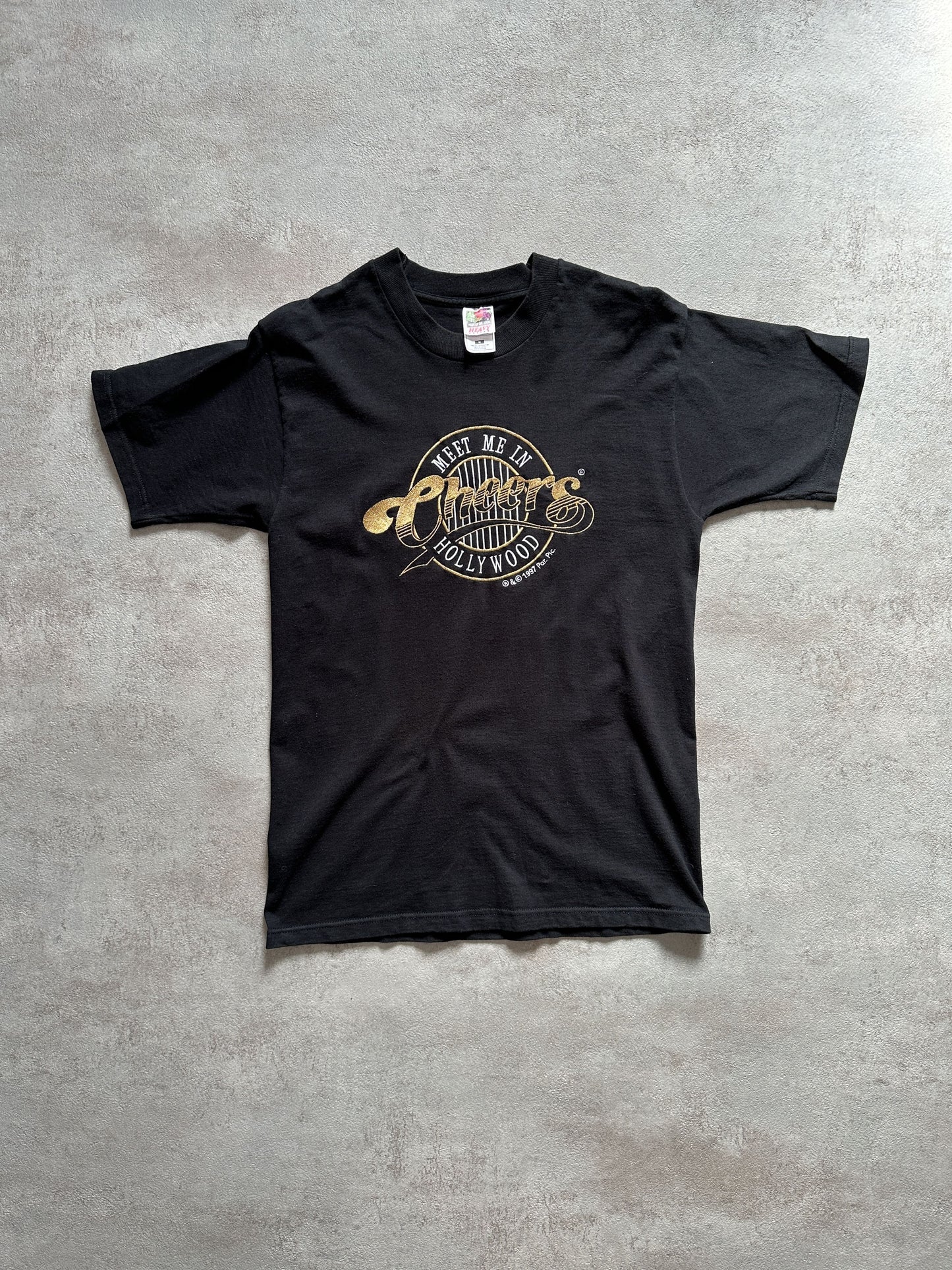 VINTAGE CHEERS HOLLYWOOD 1997 T-SHIRT - SMALL