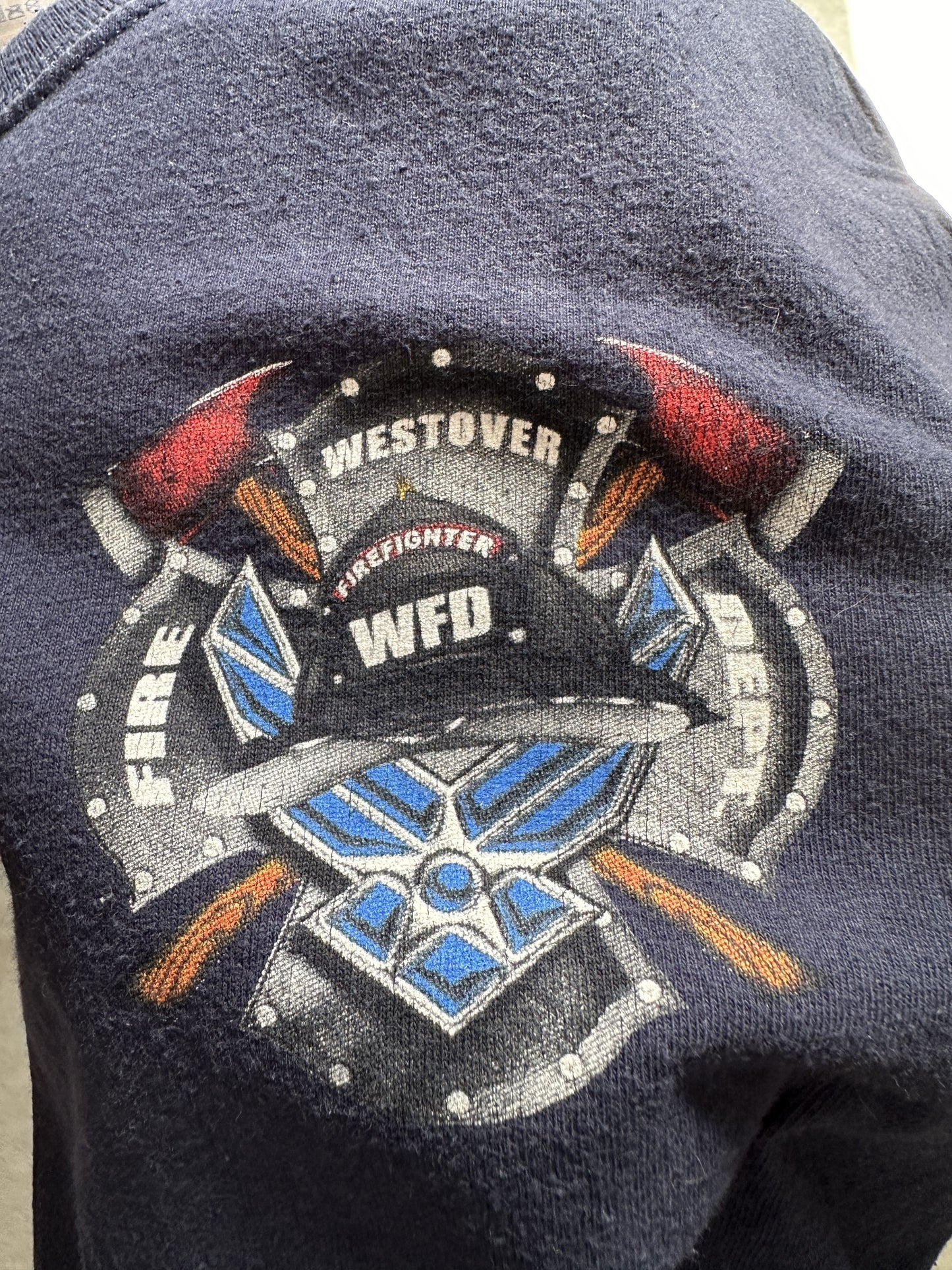 VINTAGE WESTOVER FIRE DEPARTMENT T-SHIRT - LARGE