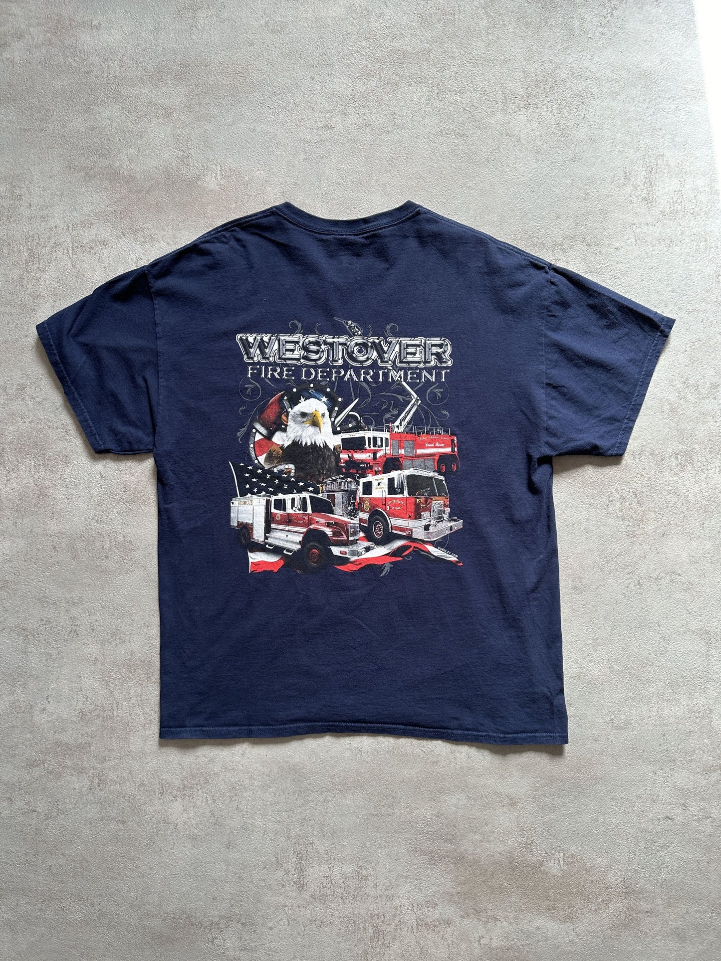 VINTAGE WESTOVER FIRE DEPARTMENT T-SHIRT - LARGE