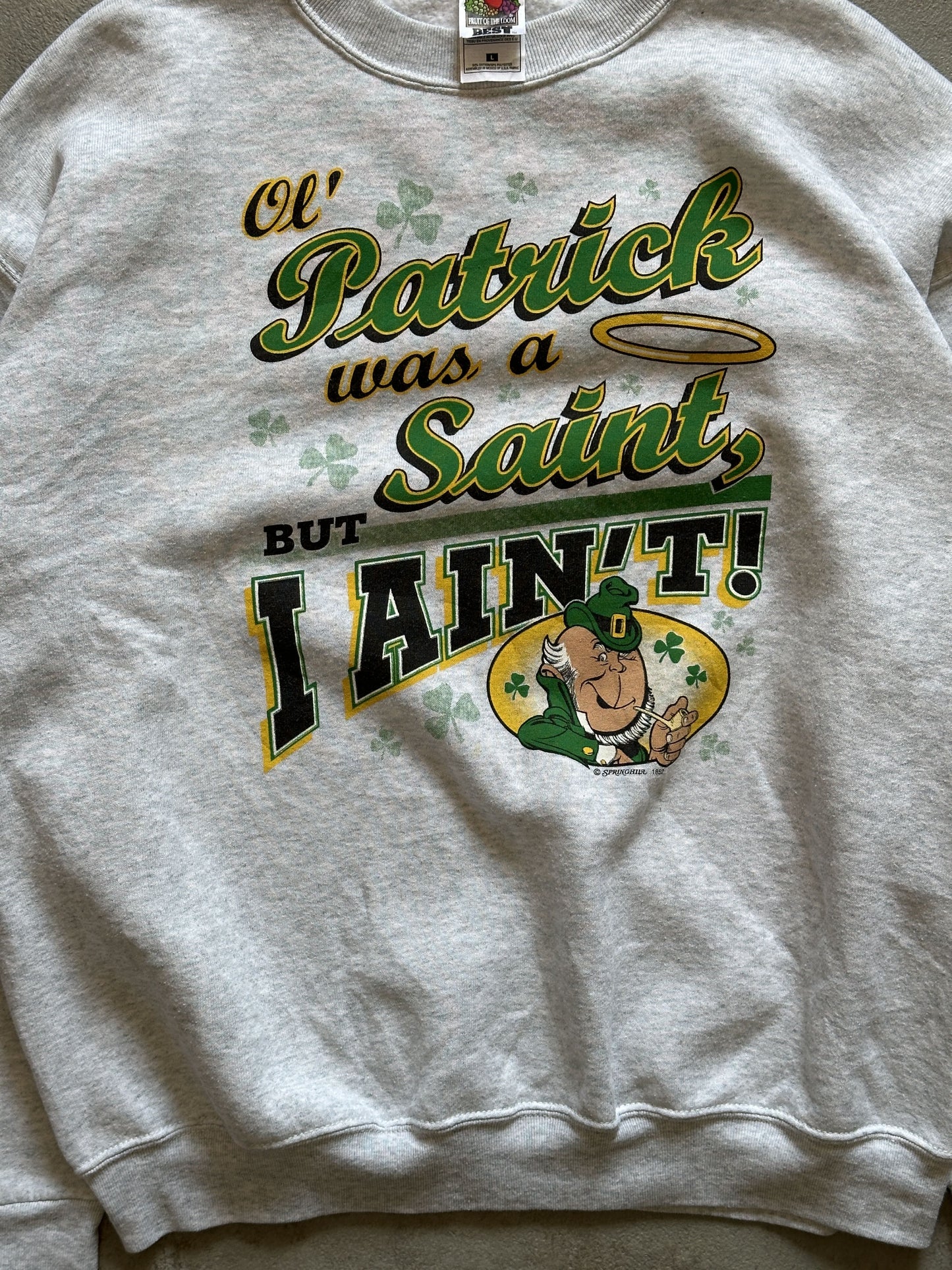 VINTAGE SAINT PATRICK SWEATSHIRT - MEDIUM