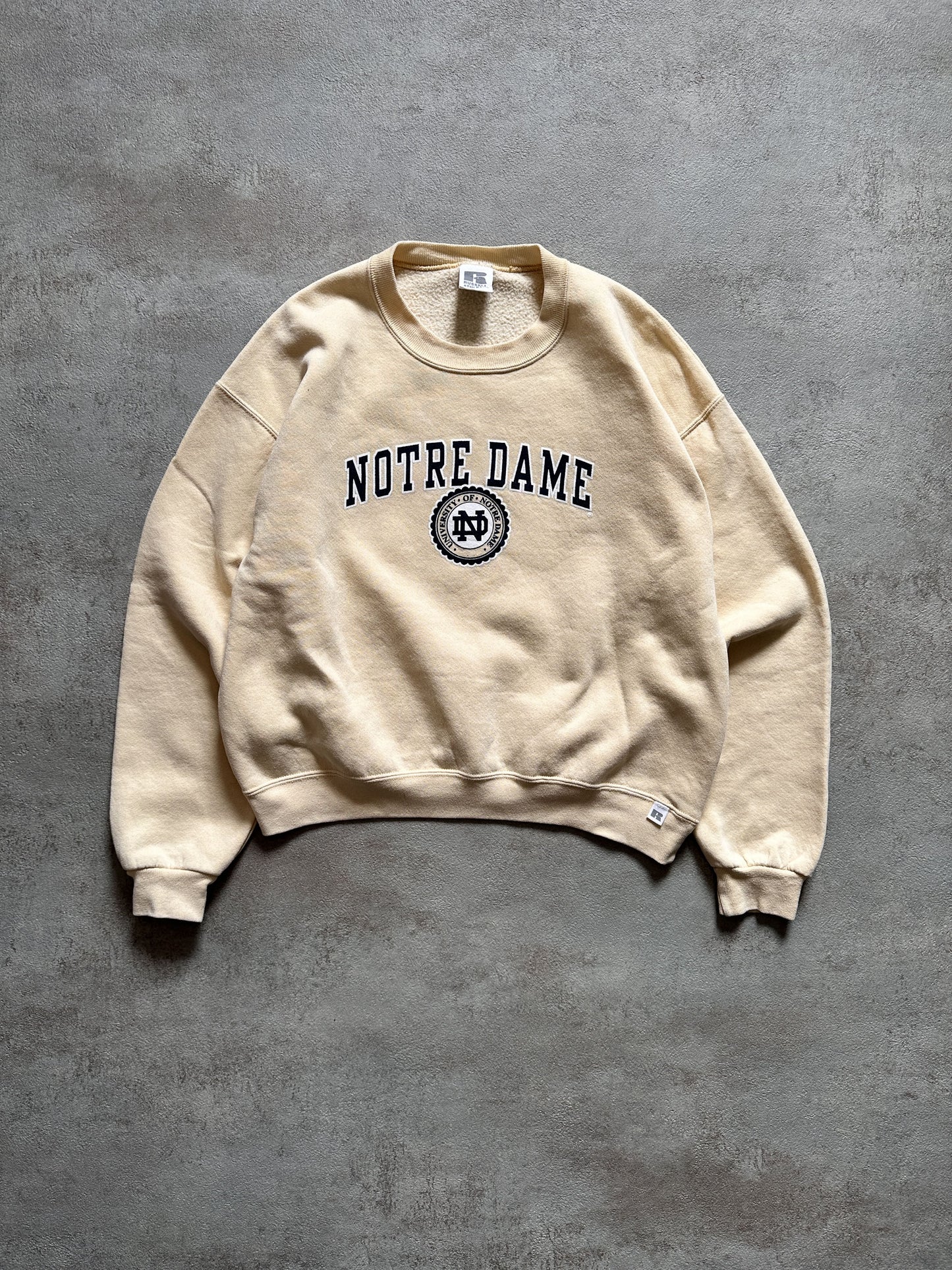 VINTAGE NOTRE DAME UNIVERSITY SWEATSHIRT - XSMALL