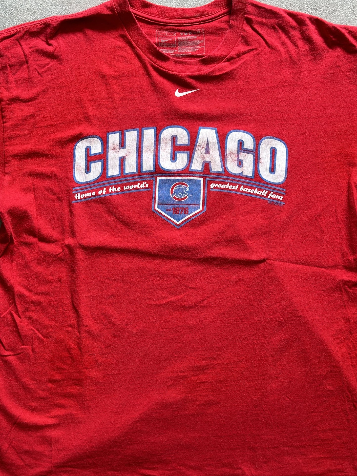 VINTAGE NIKE CHICAGO CUBS 2008 T-SHIRT - MEDIUM