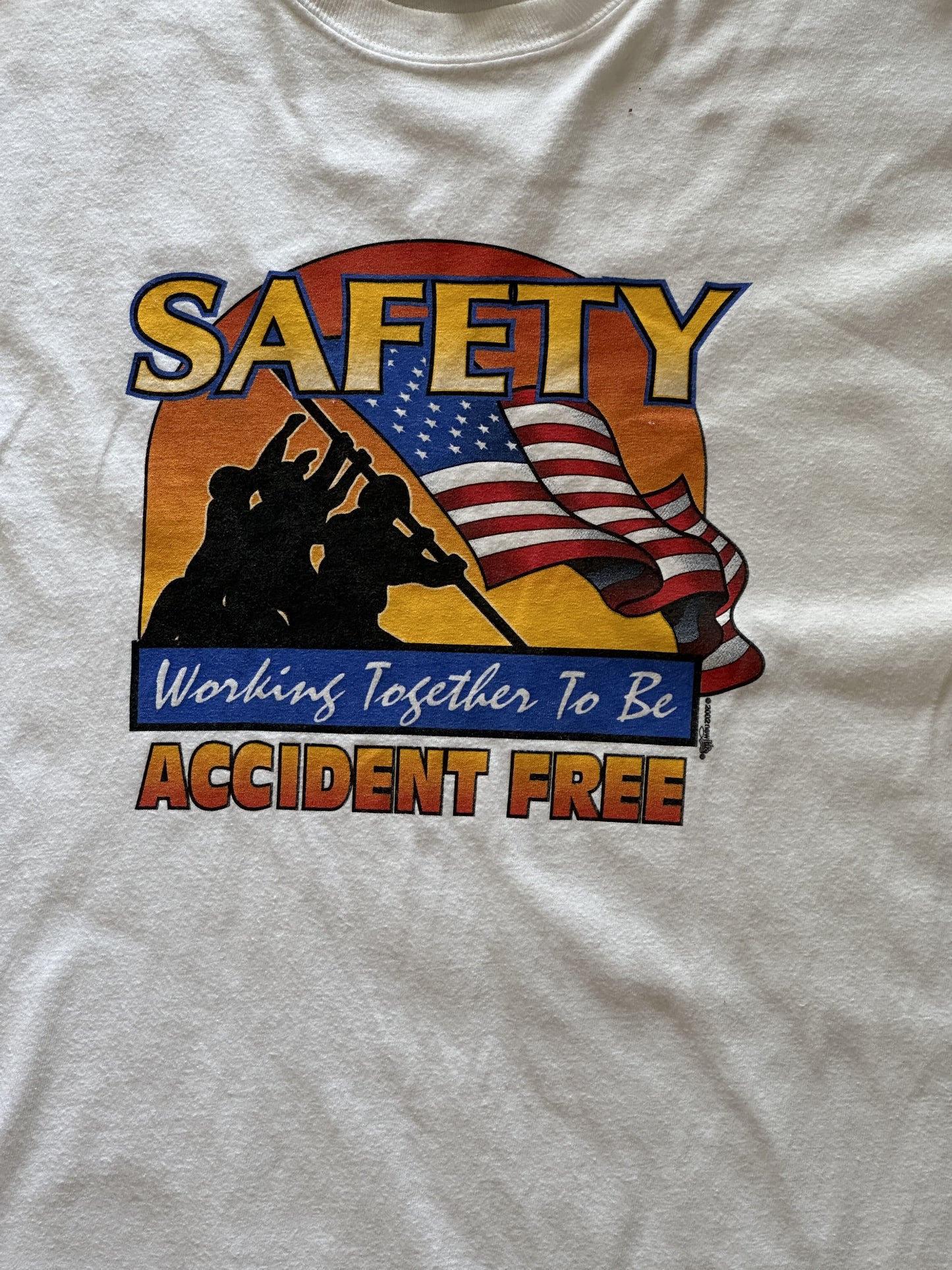 VINTAGE SAFETY ACCIDENT FREE T-SHIRT - MEDIUM