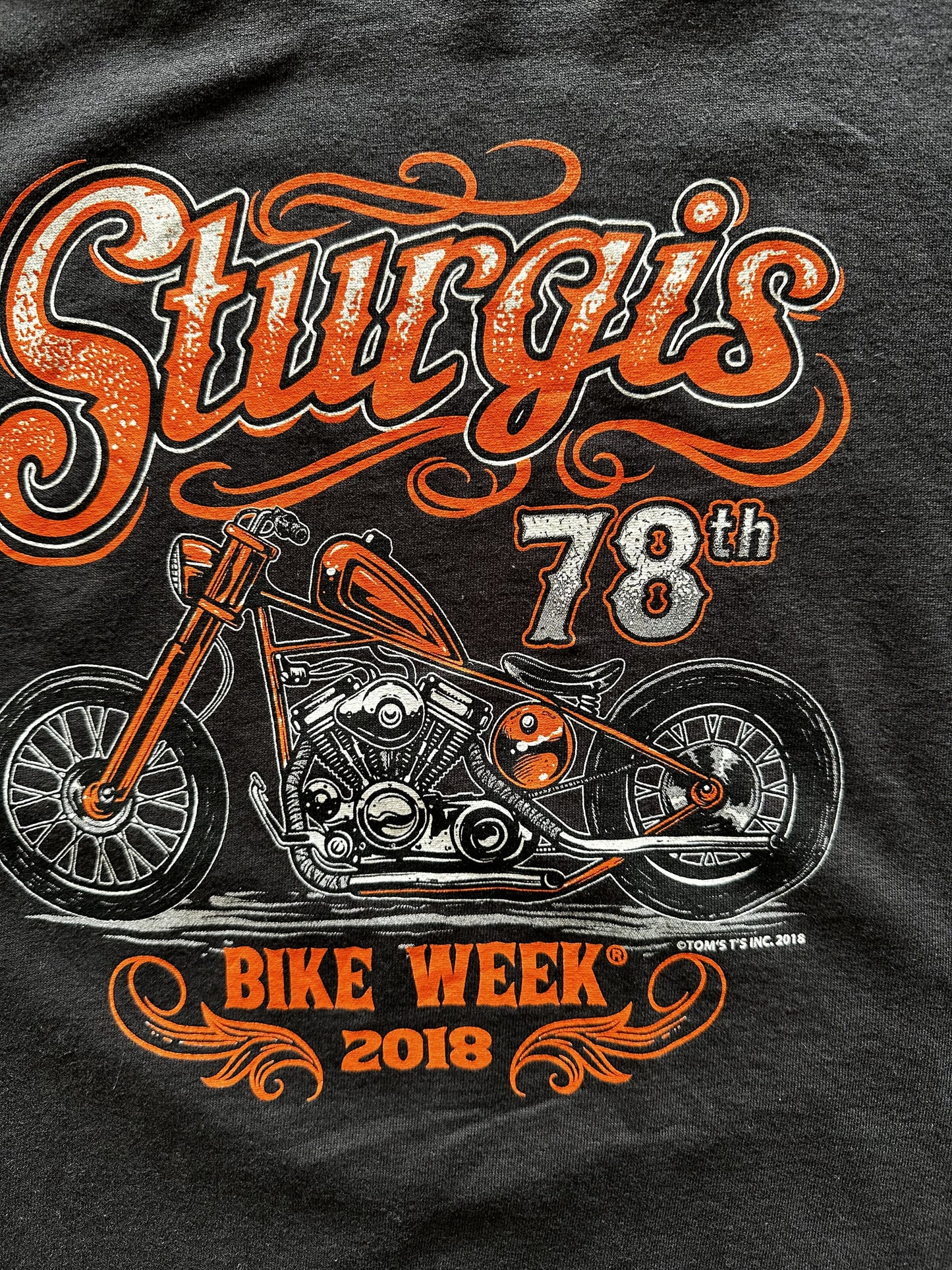 VINTAGE STURGIS BLACK HILLS RALLY 2018 T-SHIRT - XSMALL