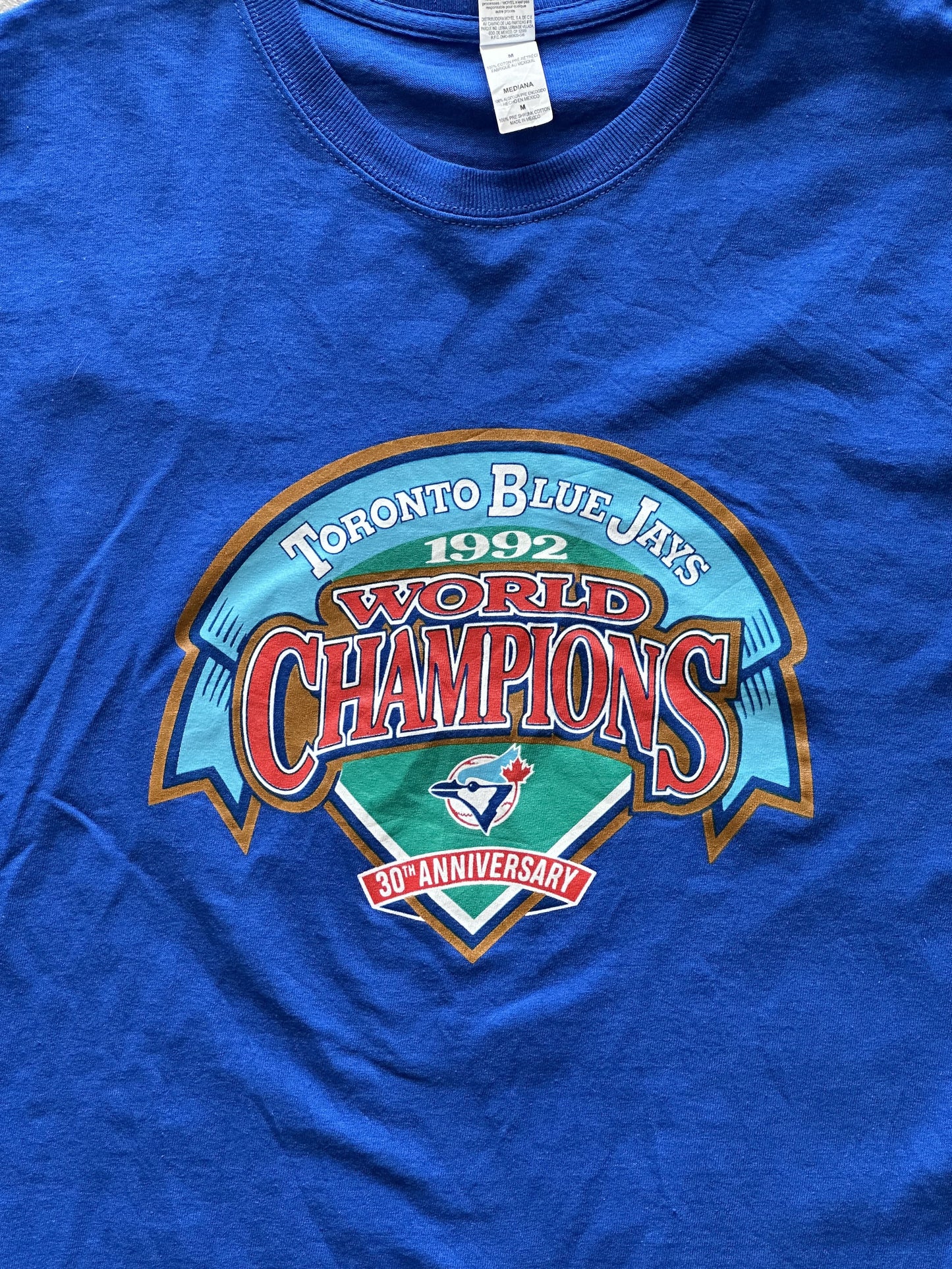 VINTAGE TORONTO BLUE JAYS 1992 T-SHIRT - SMALL