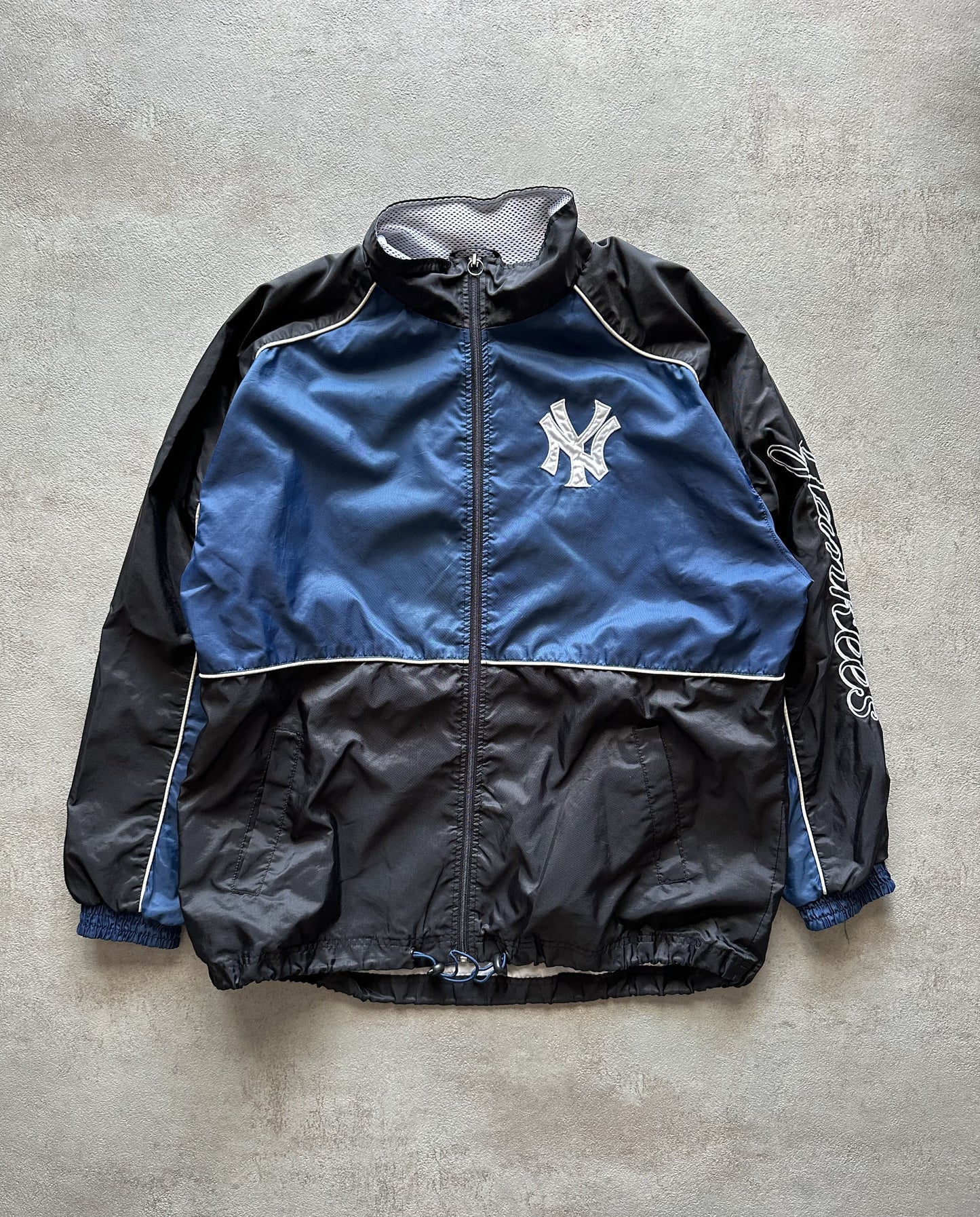 VINTAGE NEW YORK YANKEES WINDBREAKER JACKET - LARGE