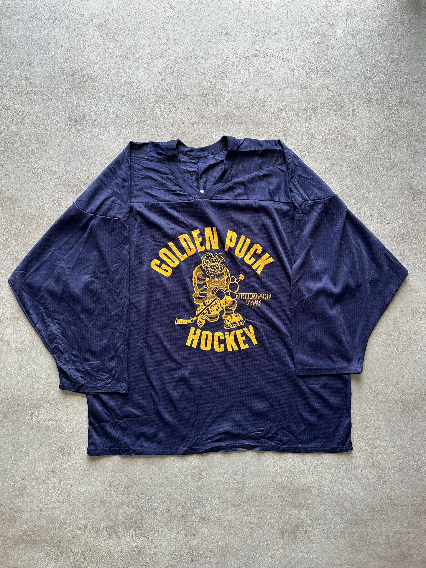 VINTAGE GOLDEN PUCK HOCKEY JERSEY - LARGE
