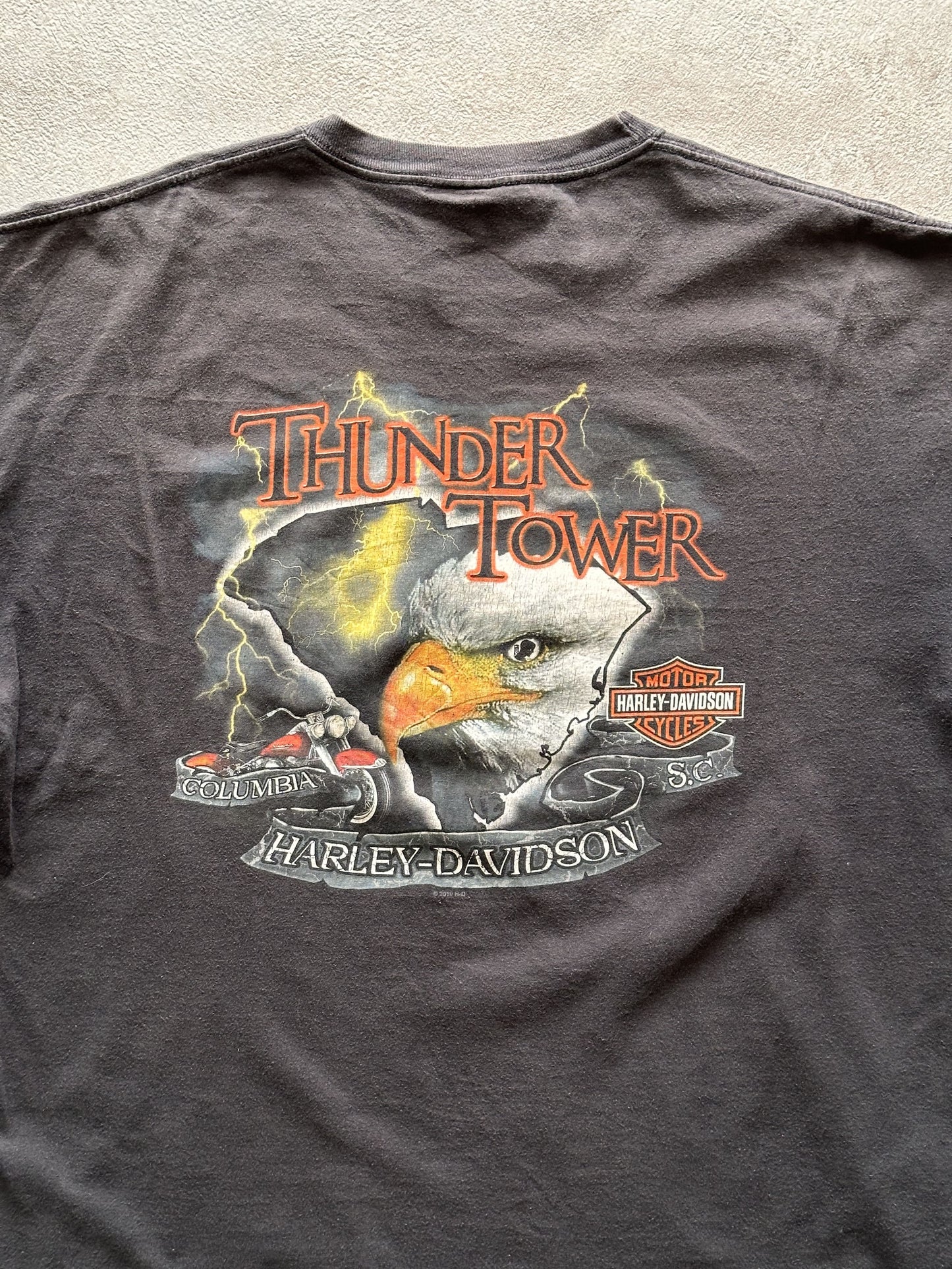 VINTAGE HARLEY DAVIDSON 2010 COLUMBIA T-SHIRT - XLARGE
