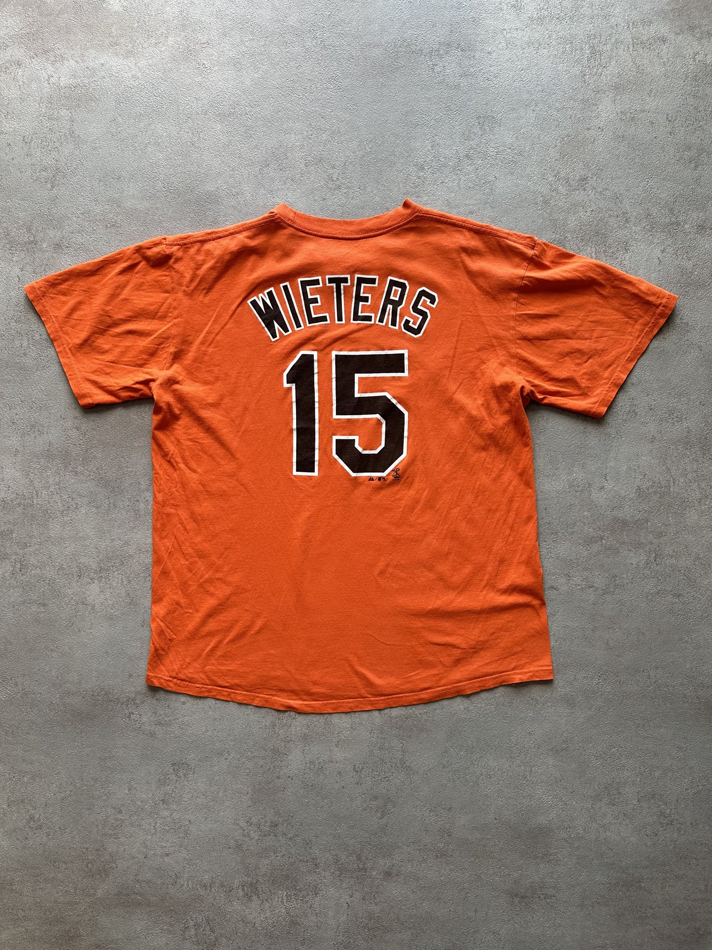 VINTAGE BALTIMORE ORIOLES MATT WIETERS T-SHIRT - LARGE