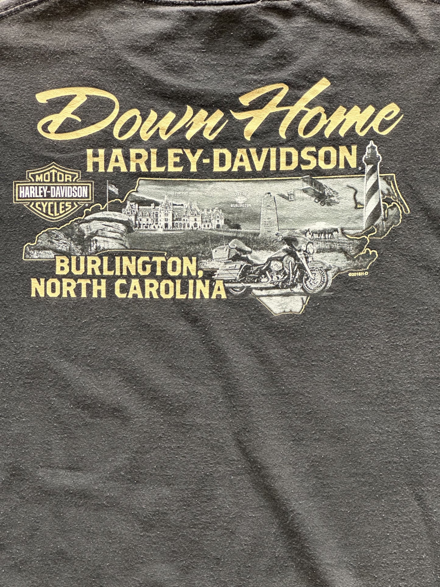 HARLEY DAVIDSON 2018 NORTH CAROLINA T-SHIRT - LARGE