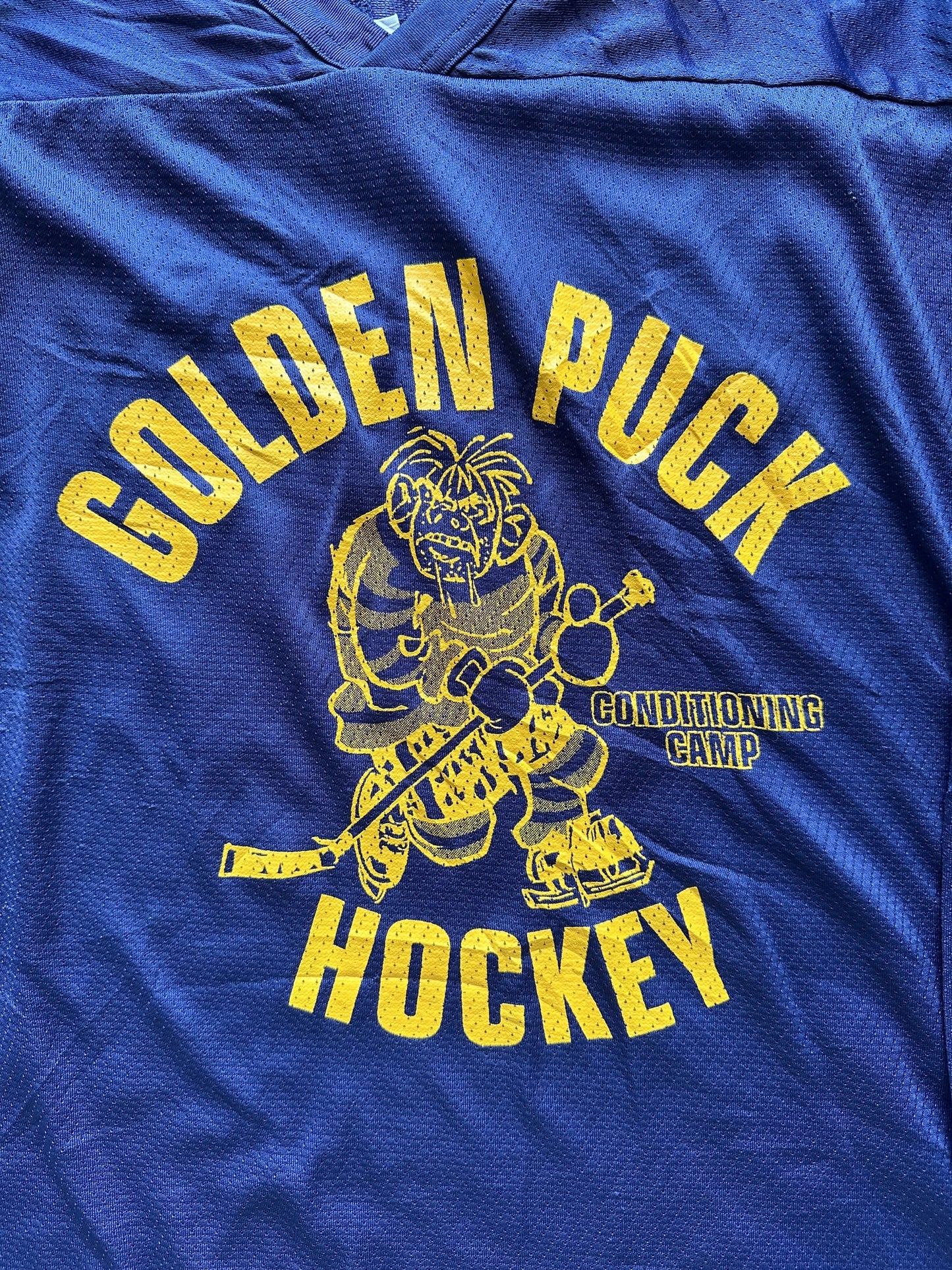 VINTAGE GOLDEN PUCK HOCKEY JERSEY - LARGE