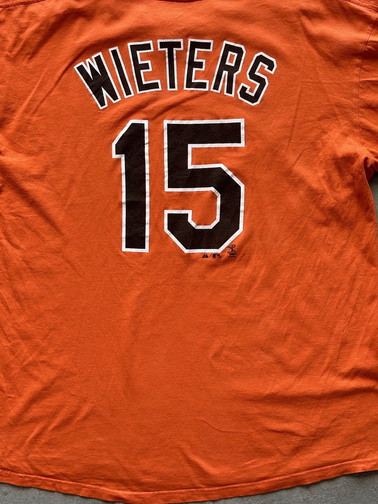 VINTAGE BALTIMORE ORIOLES MATT WIETERS T-SHIRT - LARGE