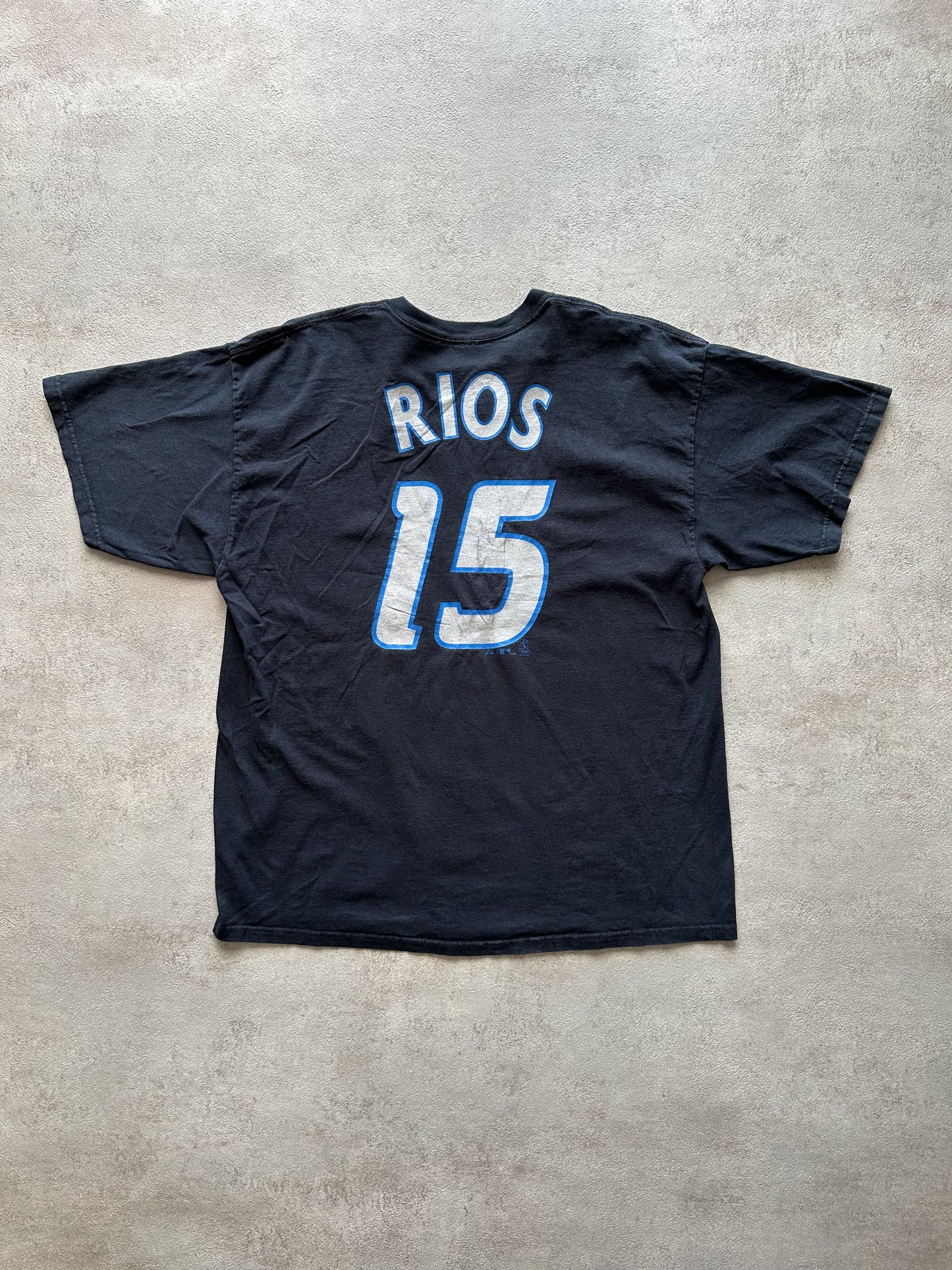 VINTAGE TORONTO BLUE JAYS ALEX RIOS 2008 T-SHIRT - LARGE