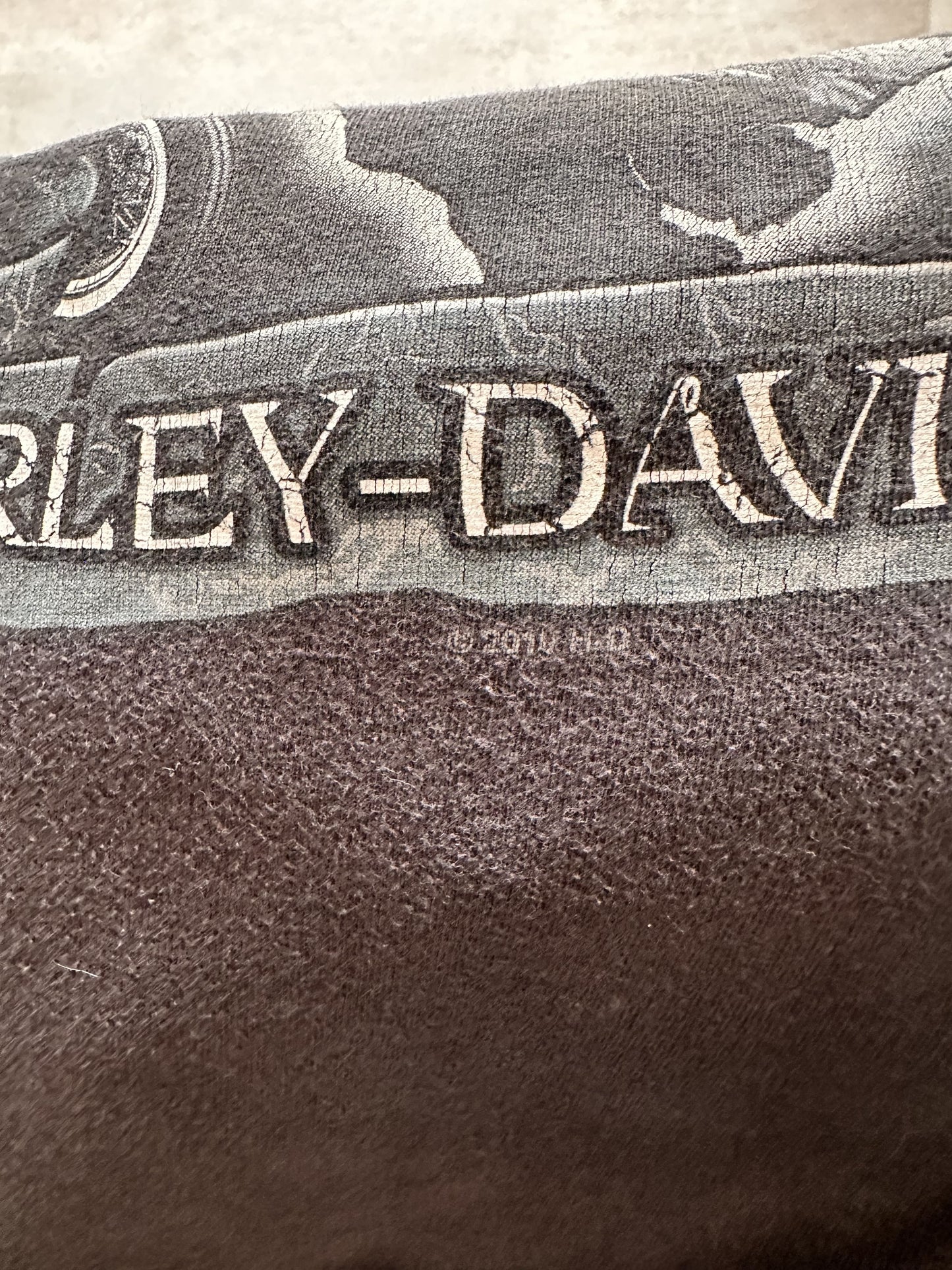 VINTAGE HARLEY DAVIDSON 2010 COLUMBIA T-SHIRT - XLARGE