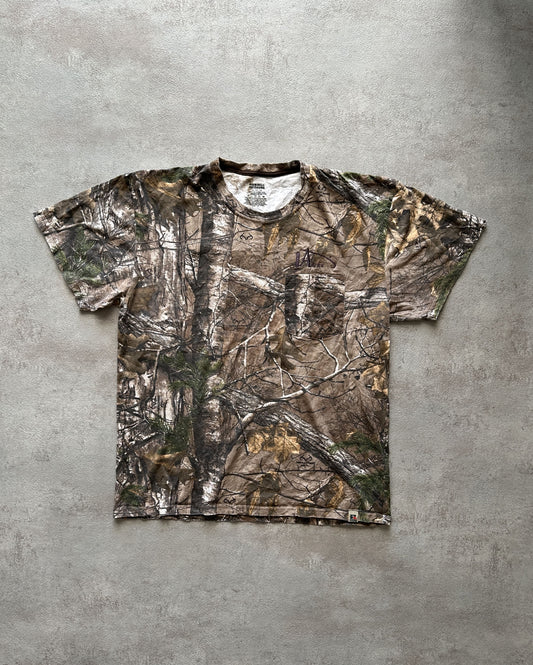 VINTAGE RUSSELL OUTDOORS REALTREE CAMO T-SHIRT - LARGE