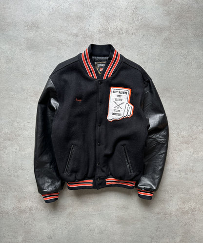 VINTAGE WEST WARWICK WIZARDS BASEBALL VARSITY JACKET - XLARGE
