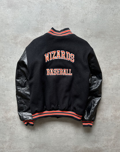 VINTAGE WEST WARWICK WIZARDS BASEBALL VARSITY JACKET - XLARGE