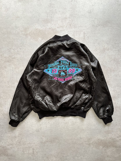 VINTAGE 1989 RODEO SATIN JACKET - LARGE