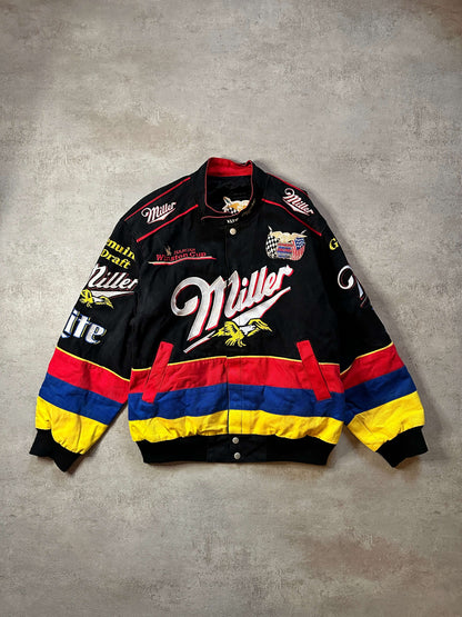 VINTAGE JEFF HAMILTON NASCAR MILLER JACKET - MEDIUM