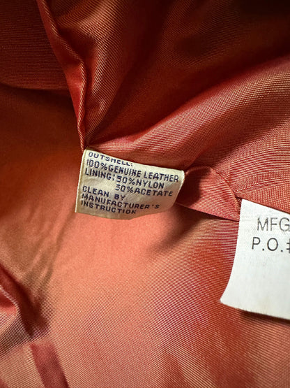 VINTAGE AVIREX LEATHER JACKET - 6XLARGE