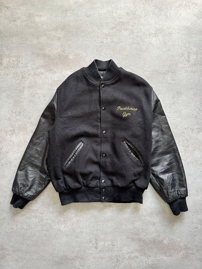 VINTAGE POWERHOUSE GYM VARSITY JACKET - LARGE
