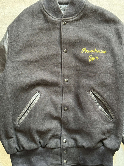 VINTAGE POWERHOUSE GYM VARSITY JACKET - LARGE