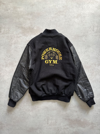 VINTAGE POWERHOUSE GYM VARSITY JACKET - LARGE