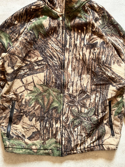 VINTAGE REALTREE CAMO FLEECE JACKET - XLARGE